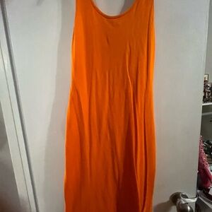 Orange Sleeveless Dress